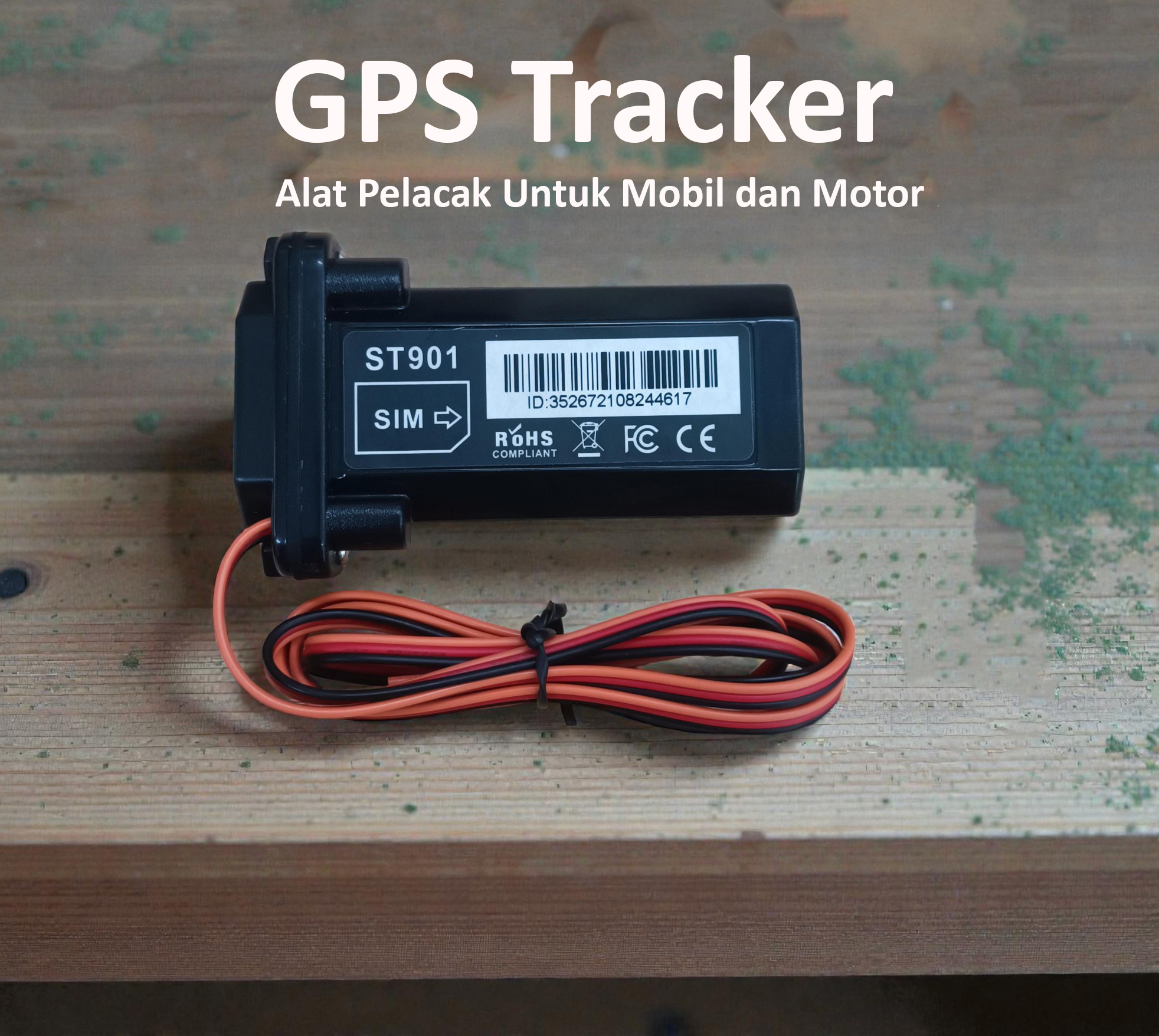 Gambar produk LOCATREX Alat Pelacak Mobil Motor GPS Tracker Alarm 2G 12-90V - ST901A