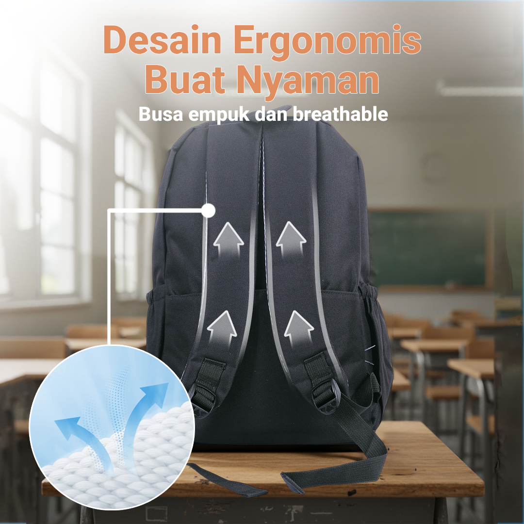 Sonson Tas Ransel Anak Sekolah Casual High School Backpacks - INU143 Gambar produk Sonson Tas Ransel Anak Sekolah Casual High School Backpacks - INU143