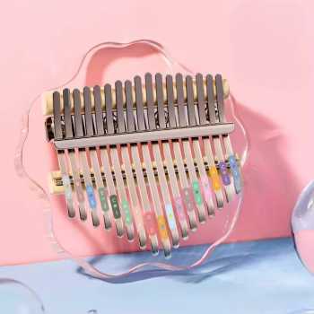 Gambar produk Miwayer Kalimba Thumb Piano Musical Toys 17 Note Sound Acrylic Cherry Blossom - HRU-003