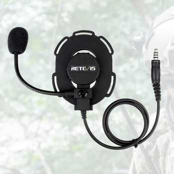 RETEVIS Headset Mikrofon Helm Tactical Military HT Walkie Talkie 2 Pin - EH060K