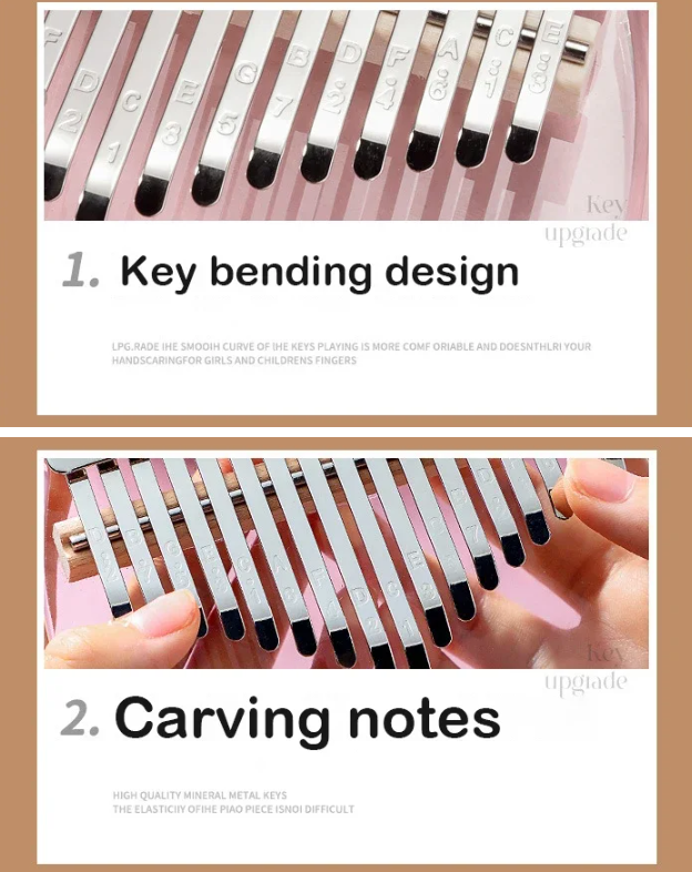 Gambar produk Miwayer Kalimba Thumb Piano Musical Toys 17 Note Sound Acrylic Bear - HRU-003