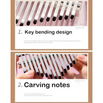 Gambar produk Miwayer Kalimba Thumb Piano Musical Toys 17 Note Sound Acrylic Bear - HRU-003