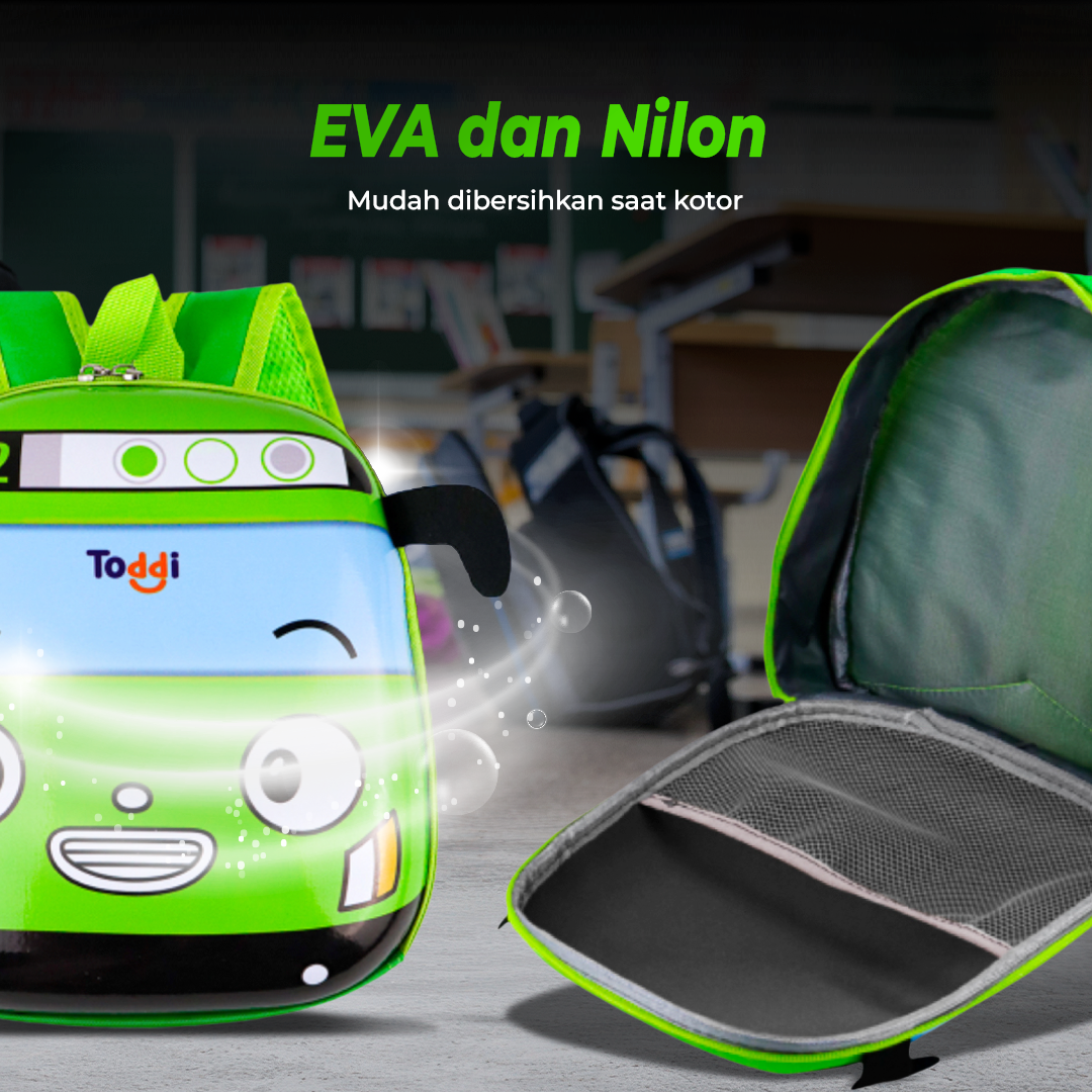 Toddi Tas Ransel Sekolah Anak Backpack Model Bus Tayo - E-300 Gambar produk Toddi Tas Ransel Sekolah Anak Backpack Model Bus Tayo - E-300