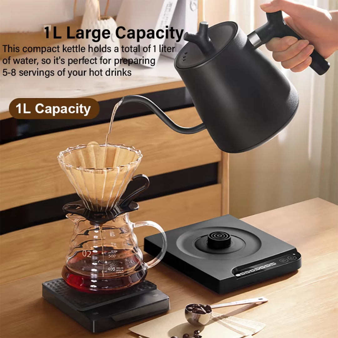 One Two Cups Teko Listrik Kopi Pemanas Air Leher Angsa Kettle 1000W 1L - HR-462 Gambar produk One Two Cups Teko Listrik Kopi Pemanas Air Leher Angsa Kettle 1000W 1L - HR-462