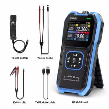 Gambar produk FNIRSI Battery Voltage Internal Resistance Tester Portable 1000mAh - HRM-10