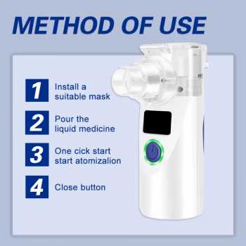 Gambar produk Alextrasz Alat Terapi Pernapasan Ultrasonic Nebulizer Portable Inhaler - FLK-W301