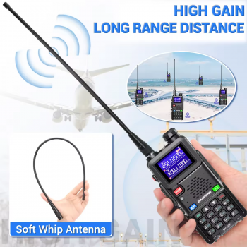 Gambar produk ABBREE Antena HT Walkie Talkie Radio Dual Band SMA-Female 144/430MHz - ABB48