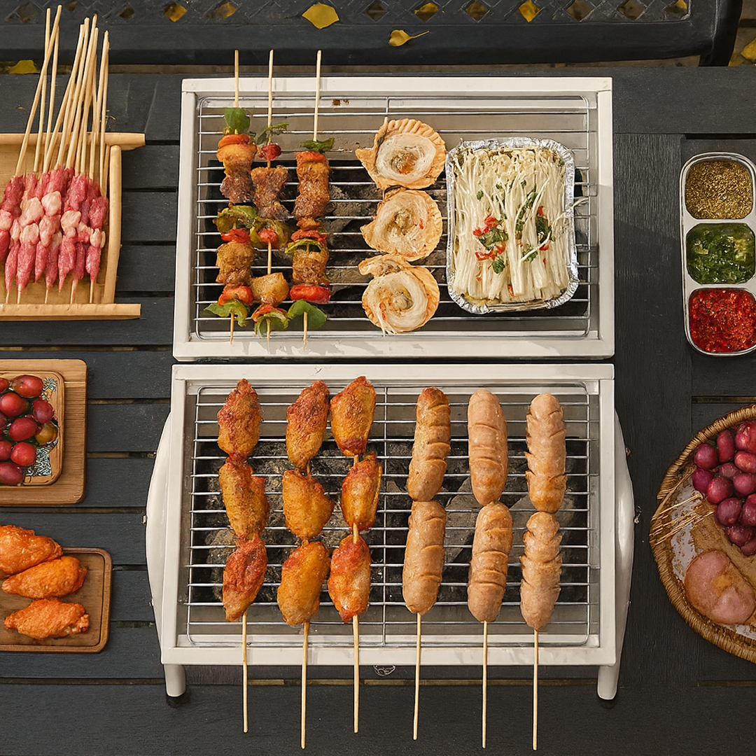 Xbess Alat Panggang Arang Portable BBQ Outdoor Grill Stove - K-707 Gambar produk Xbess Alat Panggang Arang Portable BBQ Outdoor Grill Stove - K-707