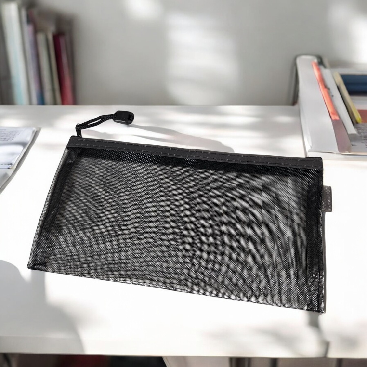 ZANZAN Tempat Pensil Jaring Mesh Pencil Case Zipper Storage - Z20 Gambar produk ZANZAN Tempat Pensil Jaring Mesh Pencil Case Zipper Storage - Z20