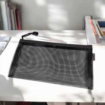 ZANZAN Tempat Pensil Jaring Mesh Pencil Case Zipper Storage - Z20