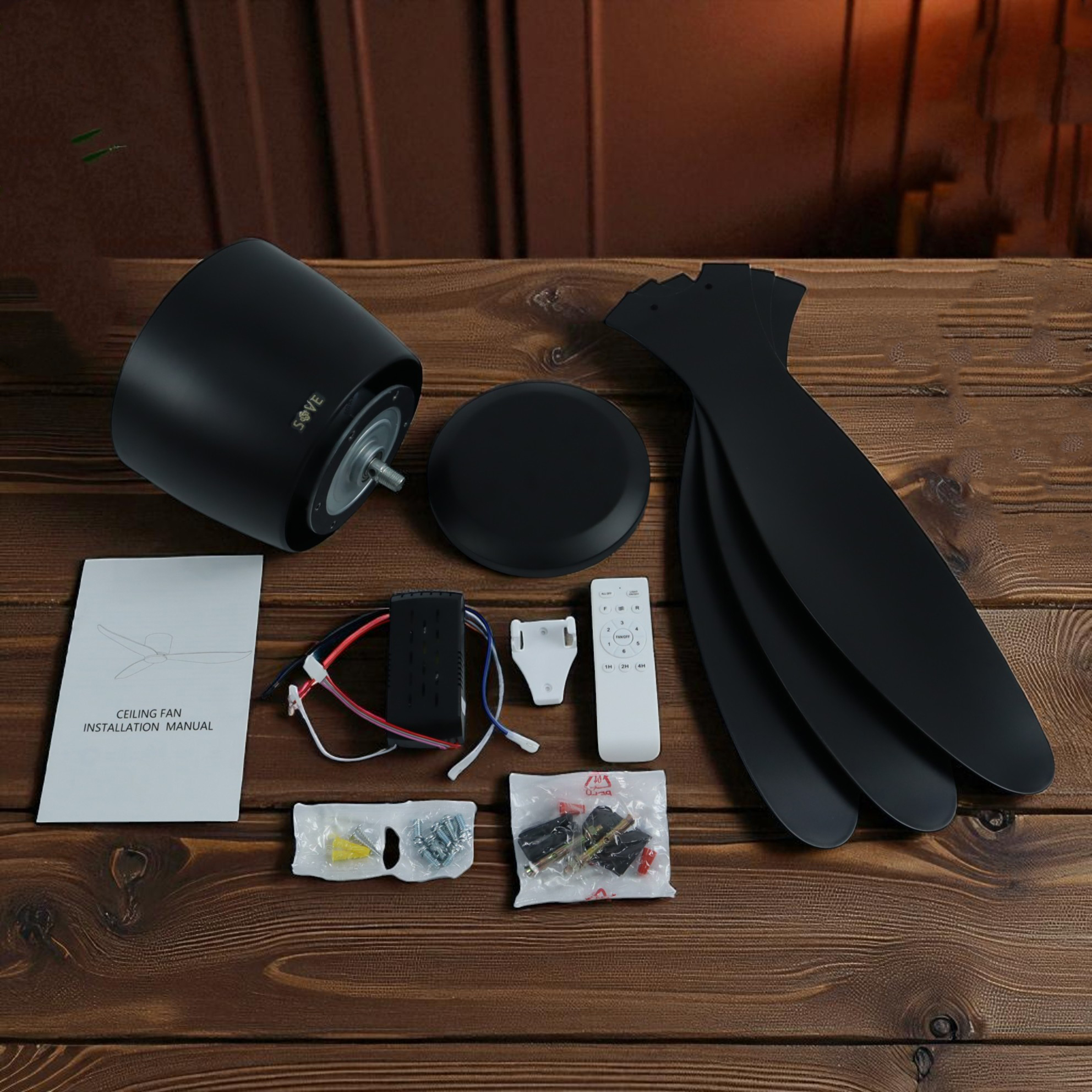 SOVE Kipas Angin Gantung Plafon Ceiling Fan Reverse Mode 42 Inch - VE54 Gambar produk SOVE Kipas Angin Gantung Plafon Ceiling Fan Reverse Mode 42 Inch - VE54