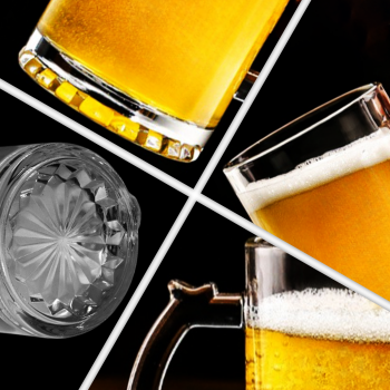 Gambar produk TREDO Gelas Mug Bir Beer Sodium Calcium Glass Drilled Bottom Cup 500ml - T515