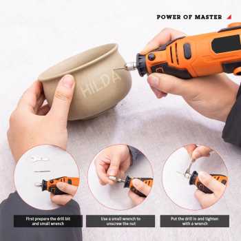 Gambar produk KRIMED Bor Listrik Polishing Engraver Die Grinder 200W 30000RPM - KR300