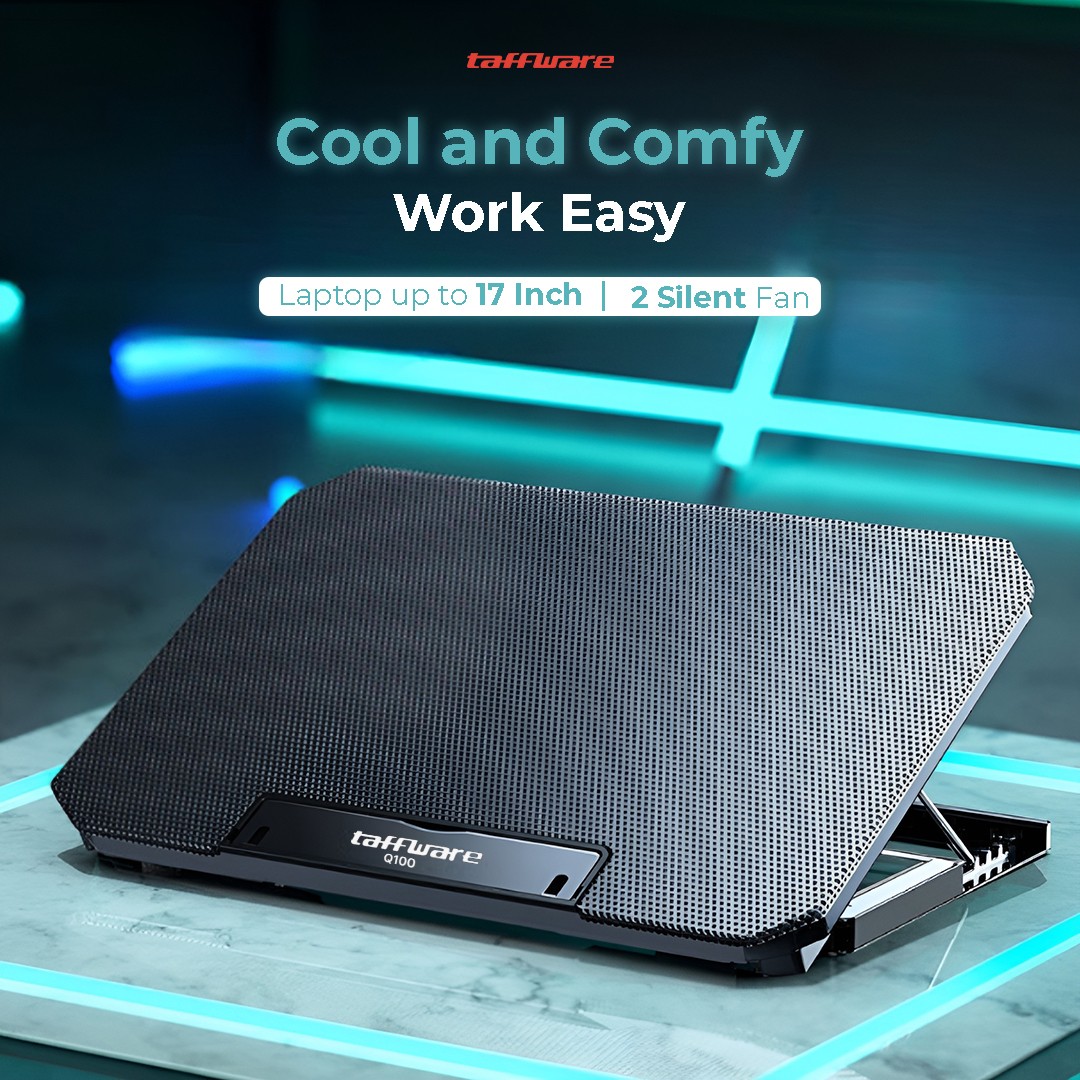 Taffware Cooling Pad Laptop Kipas Pendingin USB 2 Fan 17 Inch - Q100 Gambar produk Taffware Cooling Pad Laptop Kipas Pendingin USB 2 Fan 17 Inch - Q100