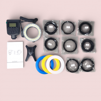 Gambar produk CAMOLO Macro Ring Flash LED 3in1 Color 1500-3000K for DSLR Camera - RF-550D