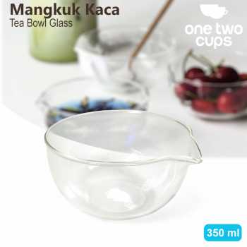 One Two Cups Mangkuk Teh Chawan Kaca Transparent Japanese Matcha Bowl - CO7