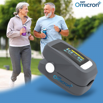 TaffOmicron Fingertip Pulse Oximeter Alat Ukur Saturasi Oksigen Darah - C10H1