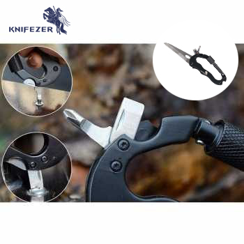 Gambar produk KNIFEZER Carabiner Pisau Lipat 5in1 Portable Knife Survival Tool EDC - RB-999B