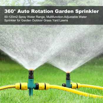 Gambar produk SANON Alat Penyiram Tanaman Otomatis Taman Rotasi 360 Sprinkler - SN-36