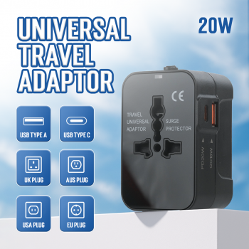 LENCENT Universal Travel Adaptor Colokan Charger Adapter USB 1300W - HHT202