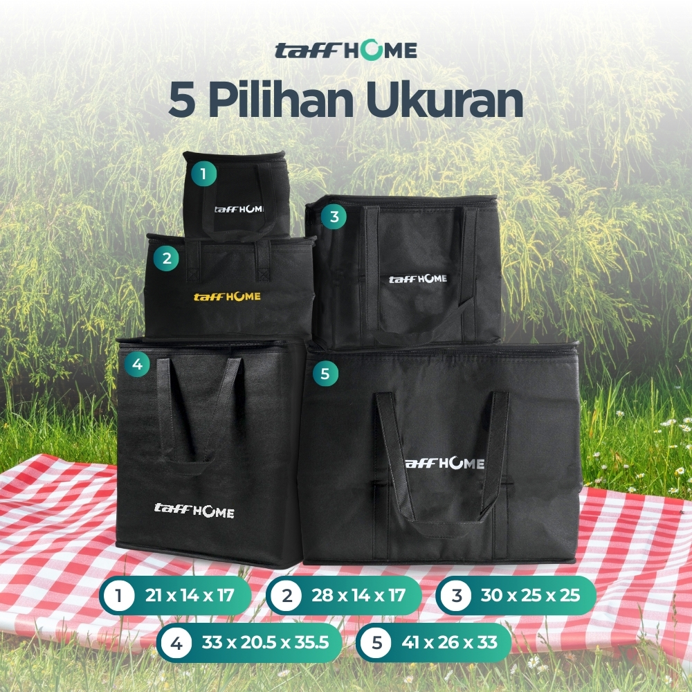 TaffHOME Tas Pendingin Makanan Cooler Bag Thermal Insulated Bag 21x14x17cm - S1524 Gambar produk TaffHOME Tas Pendingin Makanan Cooler Bag Thermal Insulated Bag 21x14x17cm - S1524