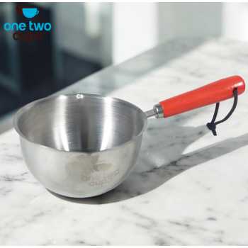 Gambar produk One Two Cups Panci Susu Mini Pan Stainless Steel 410 Dual Drainage 400ml - HK1