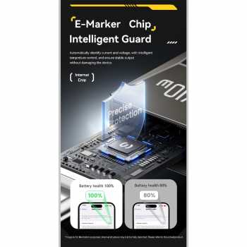 Gambar produk ESSAGER Kabel Data Type C to Type C PD Fast Charging Braided 5A 1M 240W - ES-X75