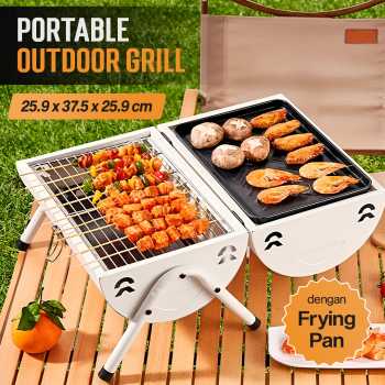 Xbess Alat Panggang Arang Portable BBQ Outdoor Grill Stove with Pan - K-707