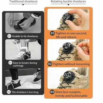 Gambar produk UETEEY Tali Sepatu Putar Automatic Rotating Shoelace Buckle - UT703