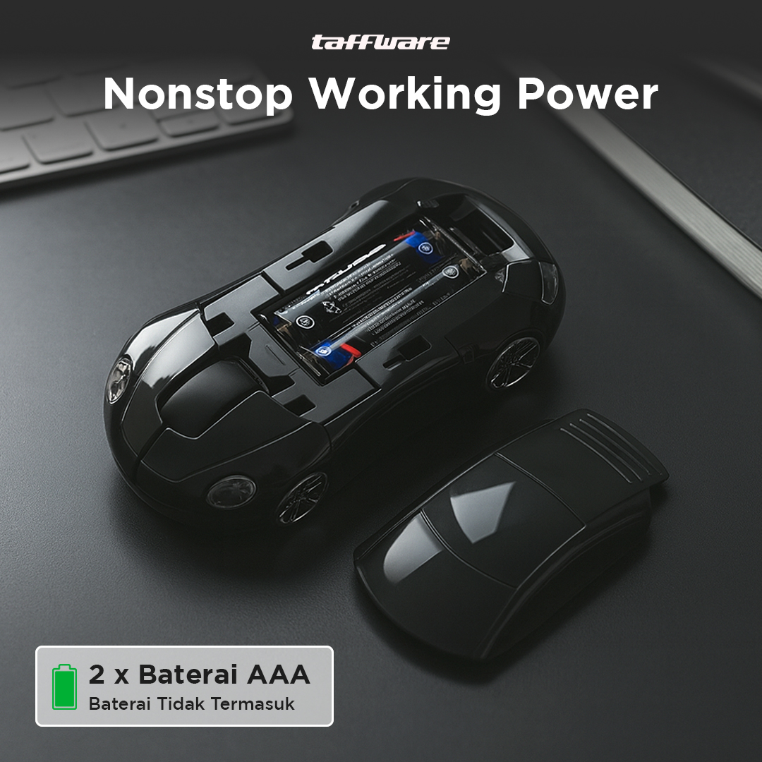 Taffware Mouse Wireless Optical 2.4GHz Model Mobil Supercar 1600DPI - CM0016 Gambar produk Taffware Mouse Wireless Optical 2.4GHz Model Mobil Supercar 1600DPI - CM0016