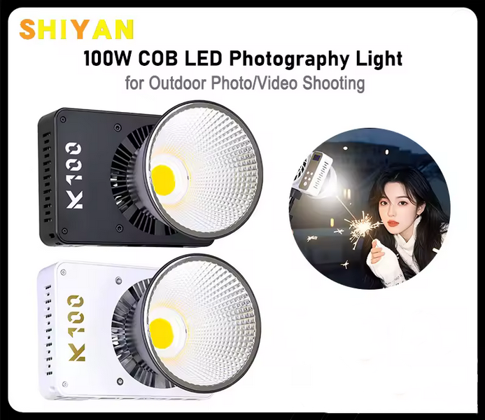 SHIYAN Lampu Studio Fotografi COB LED 3in1 Color 22 Mode 100W - K100W Gambar produk SHIYAN Lampu Studio Fotografi COB LED 3in1 Color 22 Mode 100W - K100W