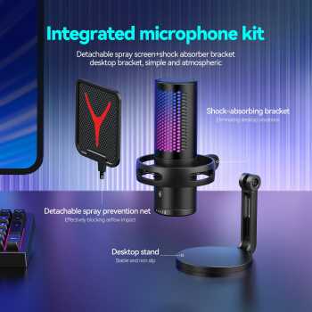 Gambar produk AyeBeau Mikrofon Kondenser Condenser Microphone Studio with Filter - GM7