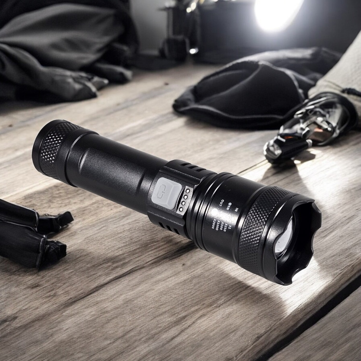 RLTEC Lampu Senter LED Rechargeable Flashlight 500 Lumens P50 1200mAh - TY-908 Gambar produk RLTEC Lampu Senter LED Rechargeable Flashlight 500 Lumens P50 1200mAh - TY-908