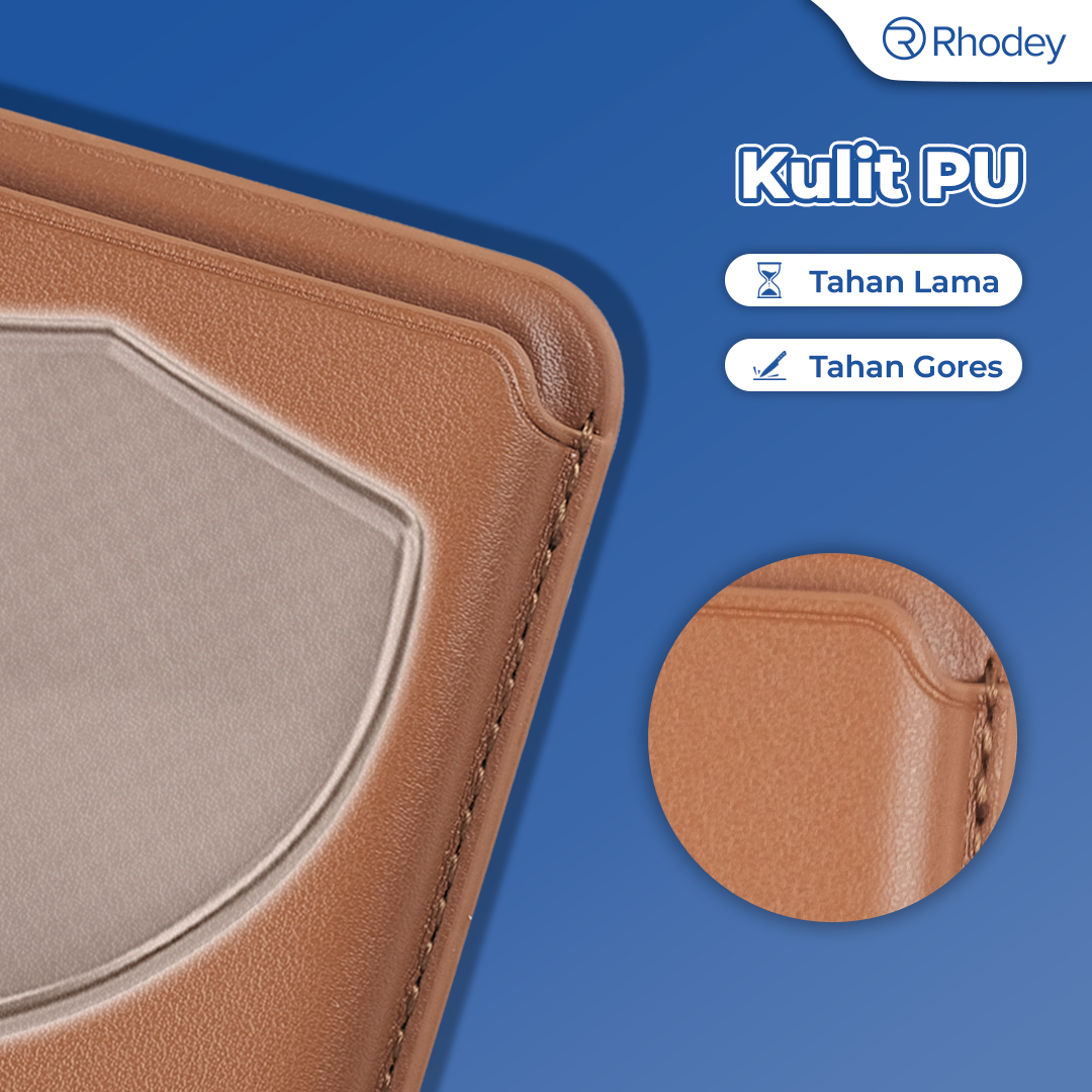 Rhodey Dompet Kartu Magnetic Card Holder MagSafe PU Leather for iPhone - WM-95 Gambar produk Rhodey Dompet Kartu Magnetic Card Holder MagSafe PU Leather for iPhone - WM-95