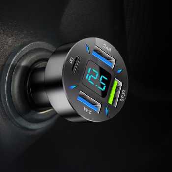 Gambar produk Iriisy Car Charger Mobil Fast Charging PD QC 3.0 USB Type C Port 54W - PD20W