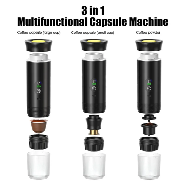 ABY Mesin Kopi Kapsul Espresso Elektrik 3in1 Electric Wireless Heating - T35067 Gambar produk ABY Mesin Kopi Kapsul Espresso Elektrik 3in1 Electric Wireless Heating - T35067