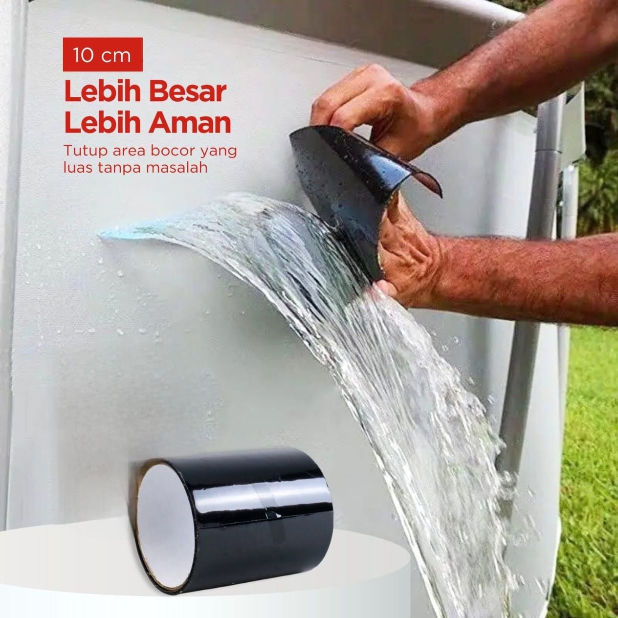 TaffPACK Lakban Anti Bocor Waterproof Leak Repair Tape 10x150cm - 51DB Gambar produk TaffPACK Lakban Anti Bocor Waterproof Leak Repair Tape 10x150cm - 51DB