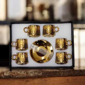 Gambar produk SF Set Cangkir Kopi Keramik 6in1 Turkish Style Tea Coffee Cup 100ml - SF11