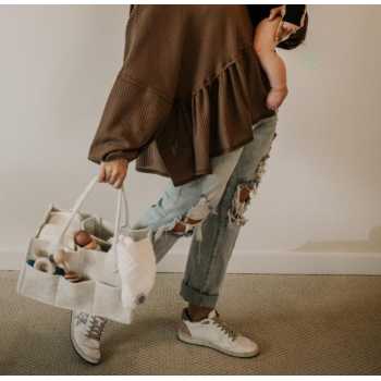 Gambar produk Mrosaa Tas Organizer Perlengkapan Bayi Portable Baby Diaper Caddy Bag - SS320