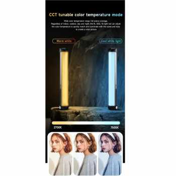 Gambar produk Camnoon Lampu Fill Light LED Stick Magnet RGBW 2700-7500K 2000mAh 8.8W - RL-30SL