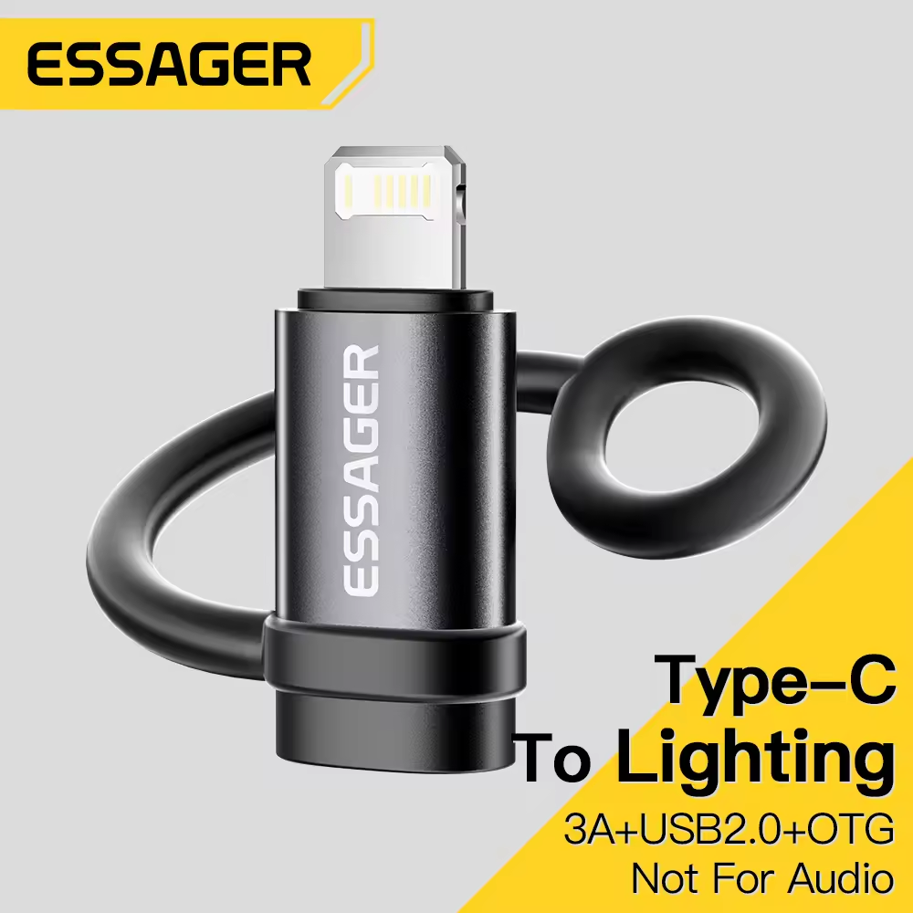 ESSAGER Adapter Charger iPhone Converter USB C to Lightning 3A 480Mbps - EZJTL-LH0G-P Gambar produk ESSAGER Adapter Charger iPhone Converter USB C to Lightning 3A 480Mbps - EZJTL-LH0G-P