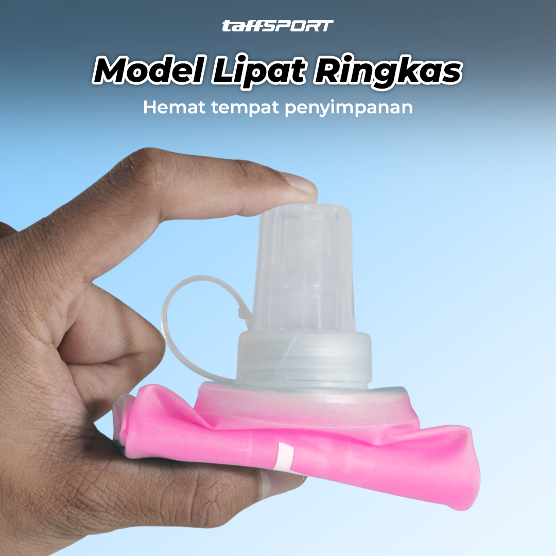 TaffSPORT Botol Minum Soft Flask Foldable Sport Water TPU 500 ml - TF009 Gambar produk TaffSPORT Botol Minum Soft Flask Foldable Sport Water TPU 500 ml - TF009