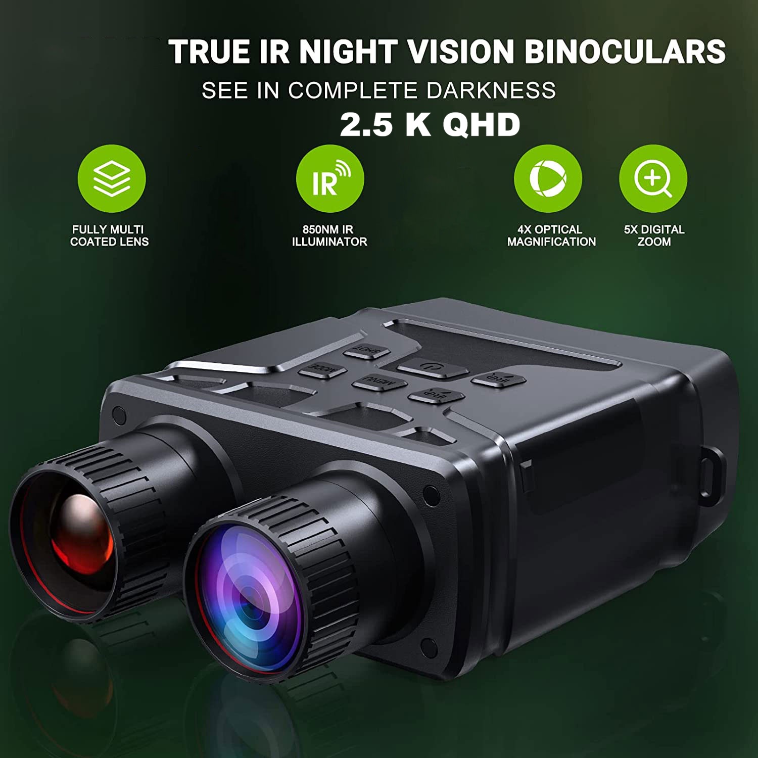 Xiyear Teropong Binocular Night Vision Video Recorder 5x Zoom 2.5K - R6 Gambar produk Xiyear Teropong Binocular Night Vision Video Recorder 5x Zoom 2.5K - R6