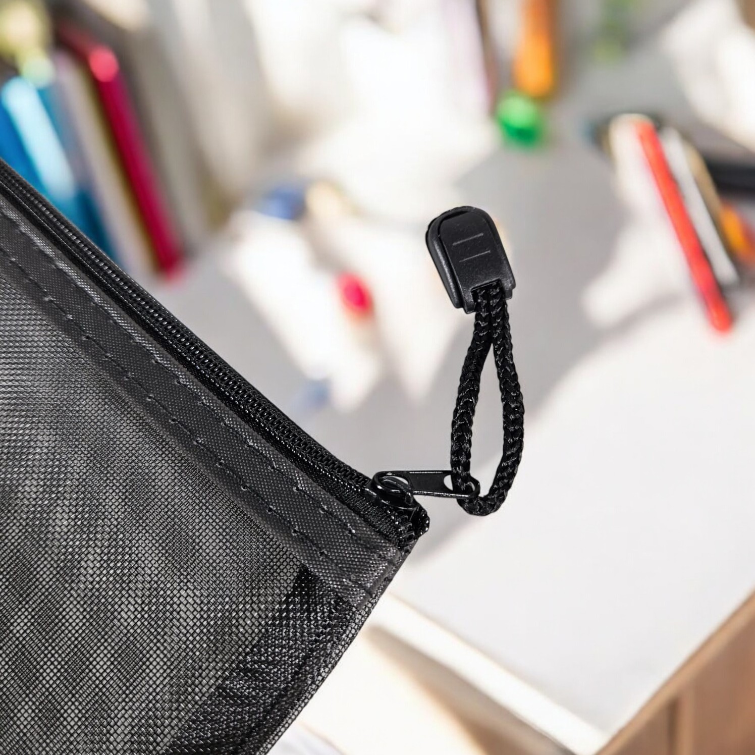 ZANZAN Tempat Pensil Jaring Mesh Pencil Case Zipper Storage - Z20 Gambar produk ZANZAN Tempat Pensil Jaring Mesh Pencil Case Zipper Storage - Z20