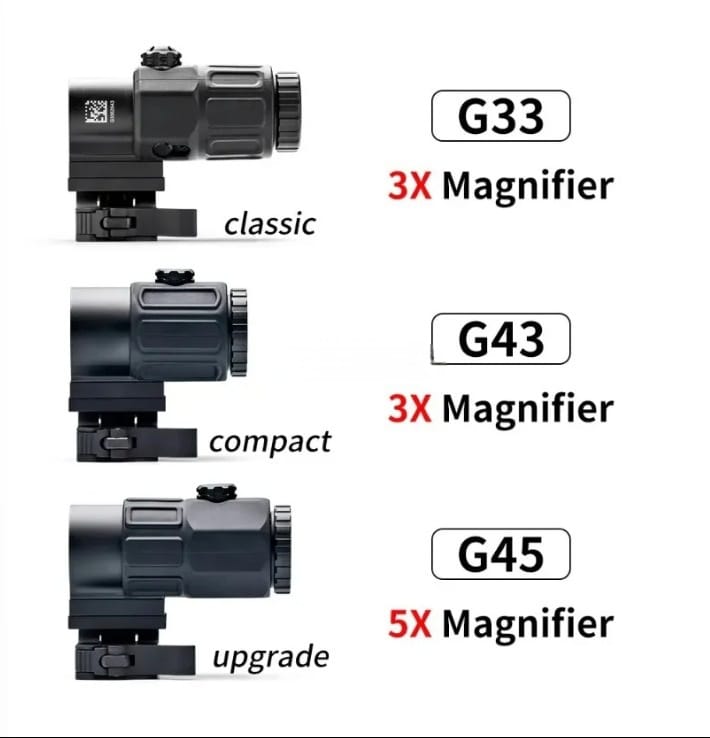 MOV Tactical Laser Airsoft Gun Holographic Sight 558 5x Magnifier G45 - 112113 Gambar produk MOV Tactical Laser Airsoft Gun Holographic Sight 558 5x Magnifier G45 - 112113