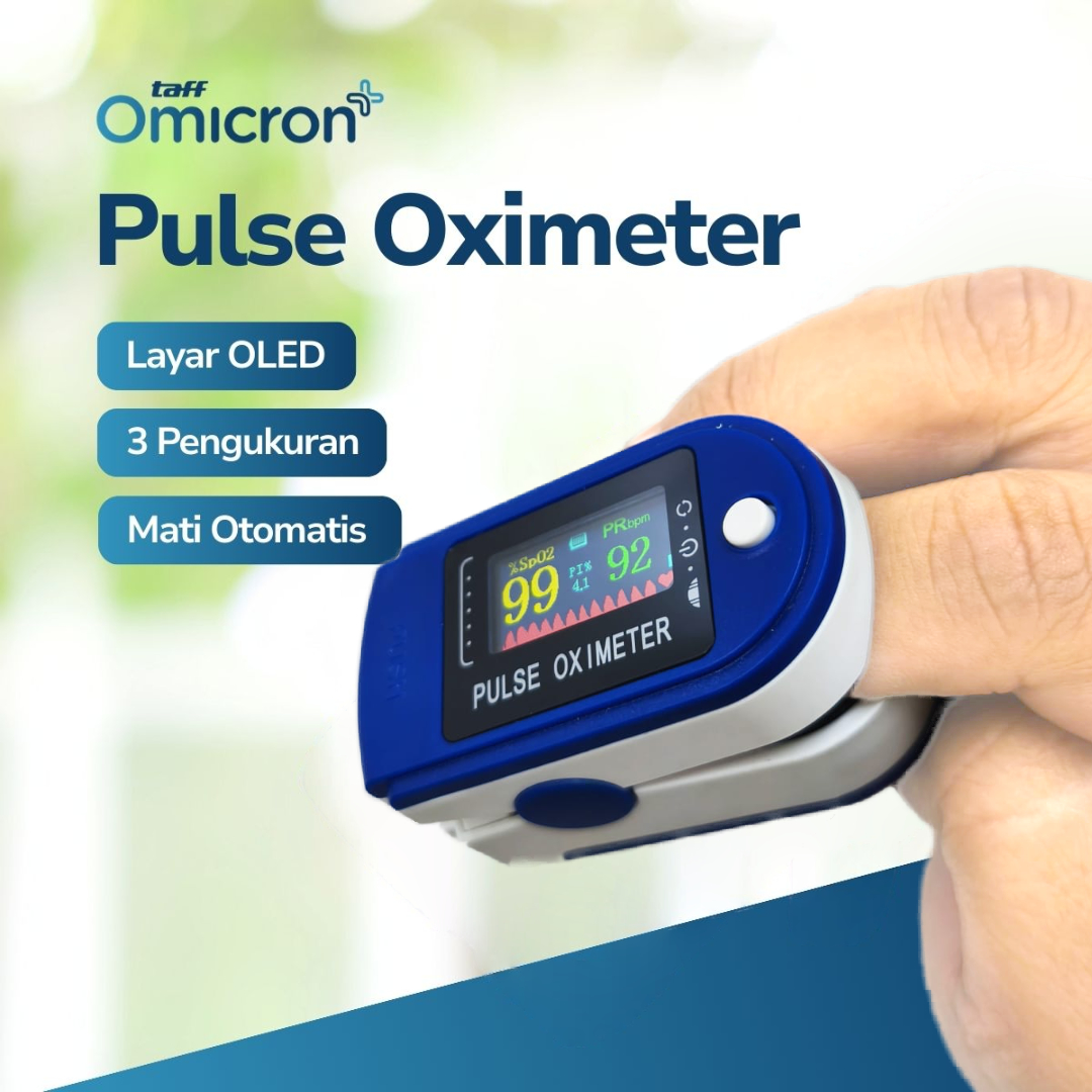 TaffOmicron Fingertip Pulse Oximeter Alat Ukur Saturasi O2 Darah Gen 2 - LK88 Gambar produk TaffOmicron Fingertip Pulse Oximeter Alat Ukur Saturasi O2 Darah Gen 2 - LK88