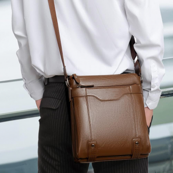 Gambar produk Rhodey Tas Selempang Pria Messenger Business Briefcase Bag PU Leather - 15037