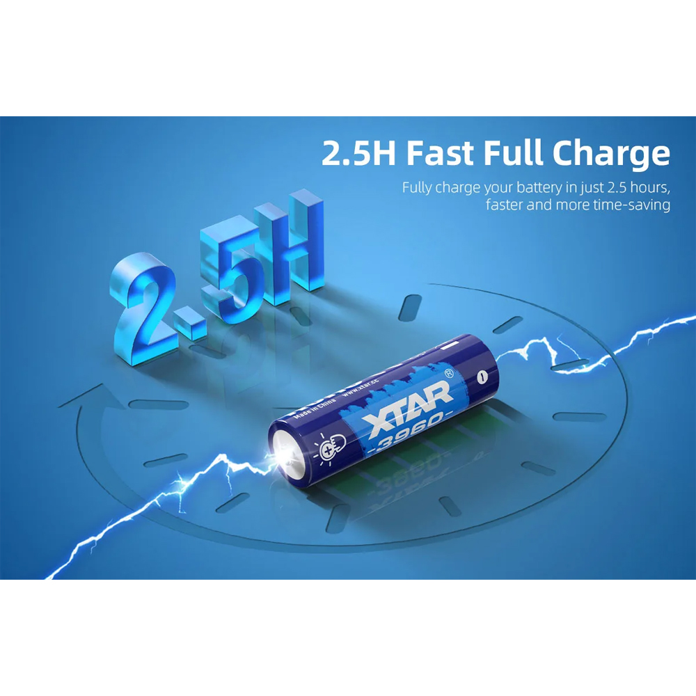 XTAR Baterai Rechargeable AA Li-ion 2500mAh 1.5V 1 PCS - 3960 Gambar produk XTAR Baterai Rechargeable AA Li-ion 2500mAh 1.5V 1 PCS - 3960