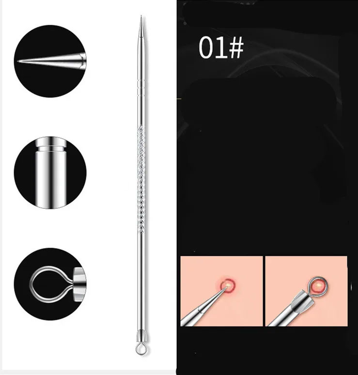 Biutte.co Face Care Skin Acne Pimple Needle Remover Kit 4PCS - AS1-B Gambar produk Biutte.co Face Care Skin Acne Pimple Needle Remover Kit 4PCS - AS1-B