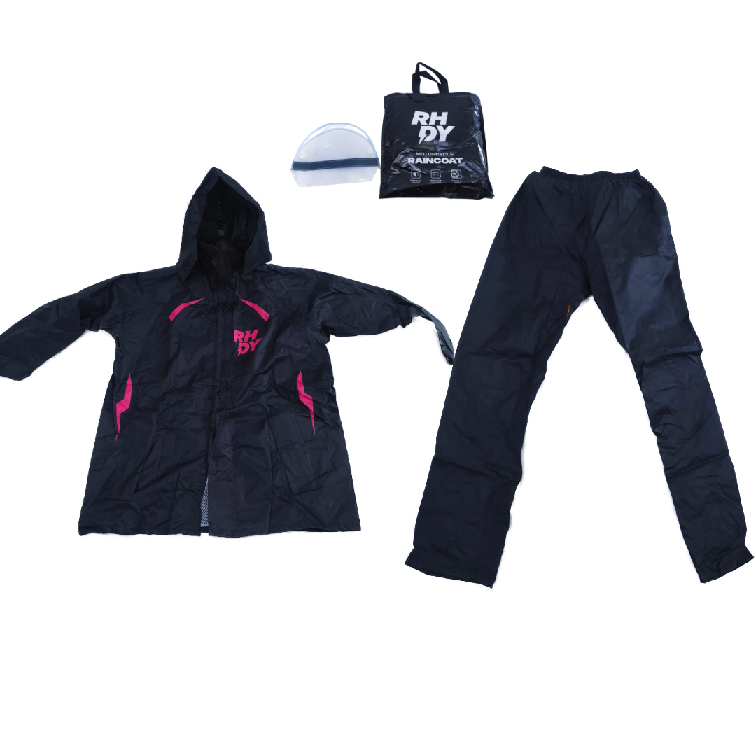 Rhodey Jas Hujan Setelan Motor Visor Polyester Waterproof Raincoat XXL - ZY-8119 Gambar produk Rhodey Jas Hujan Setelan Motor Visor Polyester Waterproof Raincoat XXL - ZY-8119